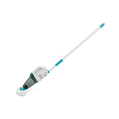 Intex, Aspirador Manual eléctrico ZR100, Spas y Piscinas hasta 5,49m, Batería Recargable, Autonomía 50 min, Mástil 2,39m, Cabezales Intercambiables, Incluye filtros y Cable USB, Limpiafondos (55272)