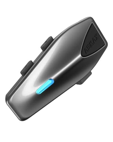 ASMAX S1 Intercomunicador Casco Moto Bluetooth, 8 Motociclistas Mesh Intercom, Control de Voz en Español, FM/Carga Rápida/Cancelación de Ruido/Emparejamiento Universal,Individual