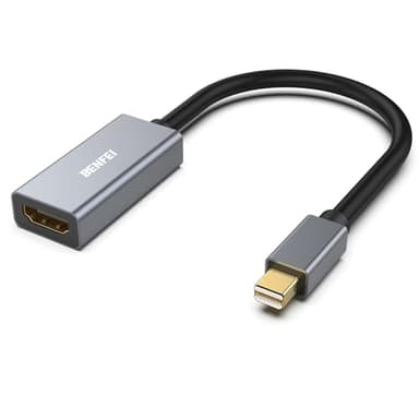 BENFEI Adaptador Mini DisplayPort (Thunderbolt) a HDMI para MacBook Air/Pro, Microsoft Surface Pro/Dock, Monitor, proyector y más, Gris