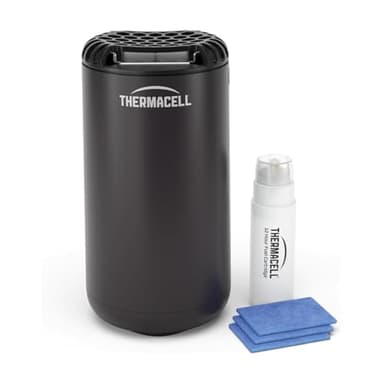 Thermacell Difusor Antimosquitos para Exteriores – Protección 20 m², Sin DEET, Negro