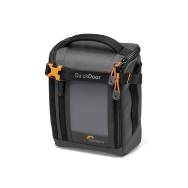 Lowepro GearUp Creator Box Medium II, Bolsa para Cámara sin Espejo y Réflex Digital, con Aacceso Rápido, Hecha de Telas Recicladas, Divisor Interior Acolchado de Color Naranja, Gris