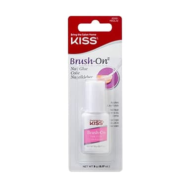 Kiss Pegamento para uñas con pincel, 5 g, transparente