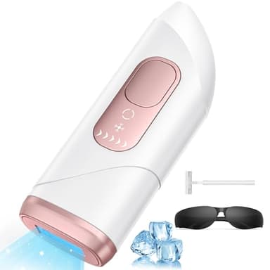 Beauris Depiladora Laser IPL con Función de Enfriamiento, Depiladora Luz Pulsada con Destellos Ilimitados, Onda de Luz Roja de 600-1200 nm, Maquina Laser Depilacion para Mujeres y Hombres, Rosa