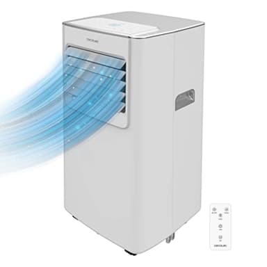 Cecotec Aire Acondicionado Portátil con Mando a Distancia ForceClima 7100. 7000 BTU, Bajo Consumo, Pantalla LED, 4 Modos, 2 Velocidades, Cobertura 15-20m2