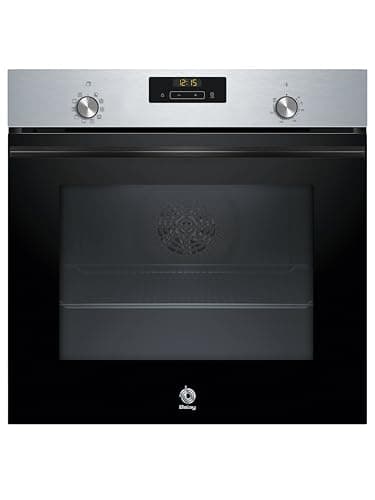 Balay - Horno multifunción, 60 cm, Control Confort, Aqualisis, Raíles 1 nivel, Cristal Negro, 3HB4131X3