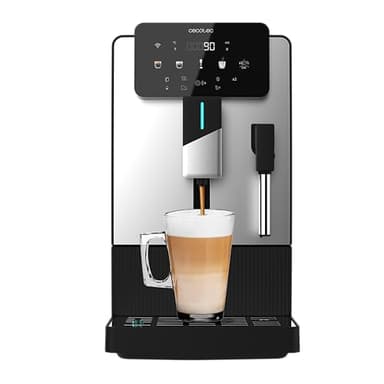 Cecotec Cafetera Superautomática Cremmaet Steam. 1350W, 19 Bares, 5 Niveles Molido, Depósito Grano 150g y Agua 1.1L, Thermoblock, Vaporizador, Altura Regulable, Limpieza Automática, Panel Táctil