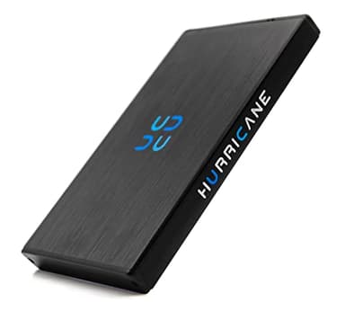 Hurricane GD25612 - Disco Duro Externo (1 TB 2,5", USB 3.0, TV PC, PS4, PS5, Xbox, Compatible con Windows Mac Linux