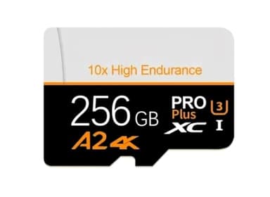 Tarjeta de Memoria Micro SD TF Gran Capacidad y Alta Velocidad – Almacenamiento Externo Portátil Compatible con Smartphones, Cámaras, Drones y Dash CAM - No Switch (256, GB)