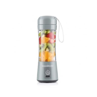 InnovaGoods® Batidora de vaso portátil, licuadora de 380 ml de capacidad y 17000 r.p.m., Batidora ideal para Smoothie Maker, detox, zumos natuales y batidos.