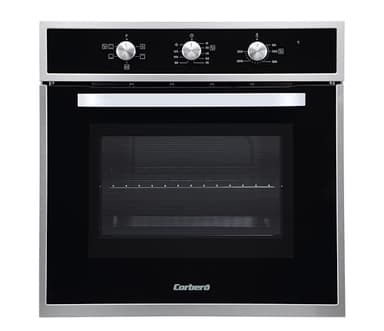 Corberó - Horno convección 70L | CCHM603X | 60x60x58 cm |Convencional con 4 Programas | Luz Interior | Limpieza Hidrólisis | Puerta Doble Cristal | 2100W | Negro perfil Inox