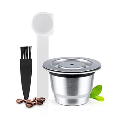 RECAFIMIL Cápsulas de café reutilizables compatibles con máquinas Nespresso, filtro de cápsulas de café recargables de acero inoxidable