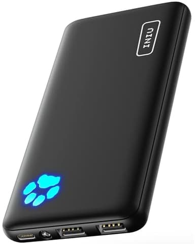 INIU Power Bank, Slimmest Triple 3A de Alta Velocidad 10000mAh Bateria Externa, USB C Bateria Portatil con Linterna para iPhone 17 16 15 14 13 X Pro MAX Samsung S22 S21 S20 iPad Tablet Airpods etc