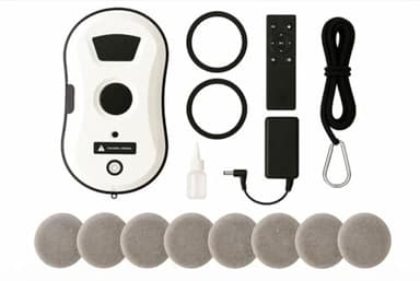 Genérico Robot Limpiacristales 3 en 1 con Spray Automático – 5600 Pa de Potencia, Control por App y Mando, 4 Modos de Limpieza, Sistema de Seguridad Anti-caídas, 8 paños de Microfibra Gratis.