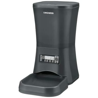 DOGNESS Comedero automático para perros 9L para perros grandes, dispensador automático de comida para perros con temporizador, extragrande, dispensador automático programable de alimentos para