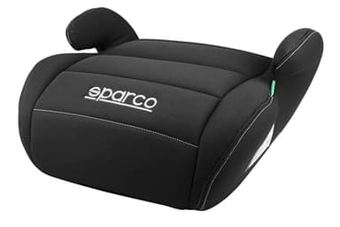 Sparco Alzador Infantil de Asiento de Coche Negro i-Size para Niños y Niñas. Homologado ECE R129/03 125-150 cm. Con funda lavable de 3 cm. Fabricado en ABS de Alta Resistencia