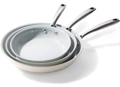 Cookersway Sartenes Antiadherentes 20/24/28cm - Sarten Ceramica Induccion, Sin Toxicos-Sin Ptfe, Sin Pfas, Sin Pfoa Sartén, Frigideira Ceramica, Juego De Sartenes Tortilla Patatas Horno Lavavajillas