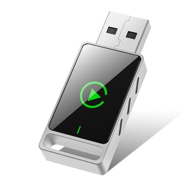Drepint Mini Adaptador Carplay Inalambrico y Android Auto,2 en 1convierte con Cable a inalámbrico Plug & Play Diseño de Ojo de Cerradura Compatible con iOS 10 10+/Android 11+ (Coches 2016+)