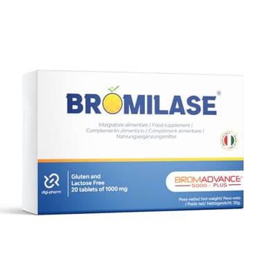 Bromilase Bromelina Detox Drenante Diureticos retencion de liquidos muy rapido y efectivo mujer con Centella Asiatica Cola de Caballo Enzimas Digestivas 20 Cps Made in Italy