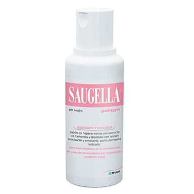 Saugella Poligyn Gel Íntimo para Mujeres en Menopausia - Limpieza Delicada y Alivio de Sequedad Vulvar, Respeta el pH y Protege la Piel Sensible - 250 ml