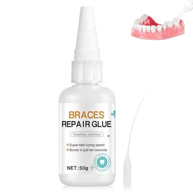 Pegamento Dentadura Postiza, Adhesivo Dental, Pegamento Fuerte, Relleno de Huecos, Secado Rápido, Resistente a la Intemperie y Al Agua, Curado Rápido, 50g