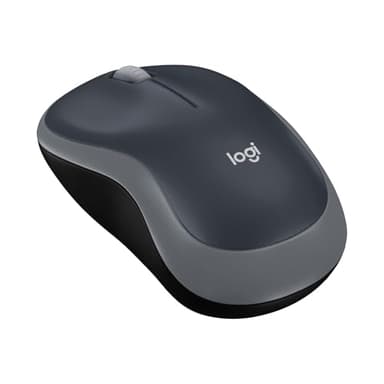 Logitech M185 Ratón Inalámbrico, 2,4 GHz con Mini Receptor USB, Batería 12 Meses, Seguimiento Óptico 1000 dpi, Ambidiestro, PC/Mac/Portátil - Gris