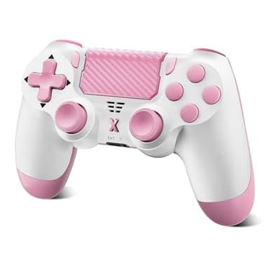 Glitfix Mando para PS4, Mando Inalámbrico para PS4/Pro/Slim/PC, Duobla vibrado/tuŝa panelo /3.5 mm Audio -socket/ses -jara akso /1000mAh reŝargebla baterio