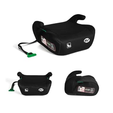 MS BabyWorld – Booster Alzador I-Size para coche SIN Isofix con guía de cinturón | Grupo 3 | 125-150 cm | Silla coche segura y cómoda