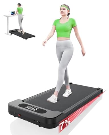 Cinta de Correr y Andar 3 en 1 con Inclinación 7% – Caminadora Eléctrica Silenciosa, 8 km/h, Motor 2,5 CV, Sistema de Amortiguación, Pantalla LCD, 130 kg Máx – Uso en Casa y Oficina (Negro 94 cm)