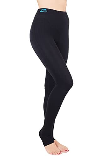 Pantalón, mallas de compresión elevada para lipedema y linfedema en fases superiores (Negro, M)