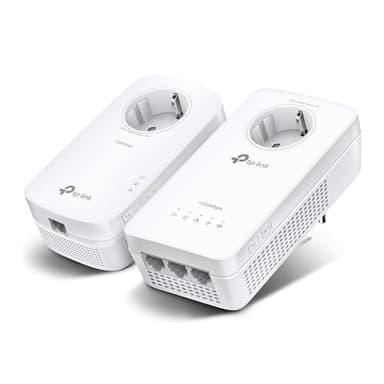 TP-Link TL-WPA8631P Kit - Repetidor WiFi PLC, Powerline WiFi AC1200 en 2.4GHz/5GHz, 3xPuerto Gigabit + 1xPuerto Gigabit, Enchufe Integrado, 2X2 MIMO, Auto Sincronización, Plug&Play, 2piezas, Negro