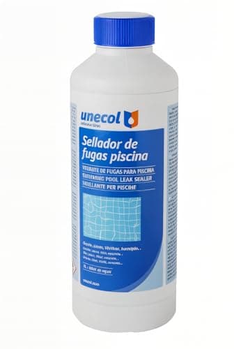 Unecol - Sellador de Fugas Piscina Unecol 1L – Repara Grietas y Filtraciones sin Vaciar – Apto para Gresite, Liner, PVC, Hormigón – Agua Dulce o Salada