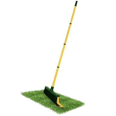 PLANTAWA Cepillo para Césped Artificial con Mango Extensible Desmontable 0,80–1,40 m | Limpieza, Peinado y Mantenimiento de Césped Sintético, Alfombrillas y Jardín