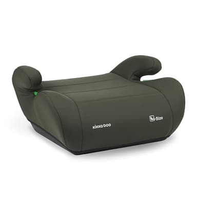 KikkaBoo Alzador Coche Niño i-UP, i-Size, 125-150 cm, Silla Coche Grupo 3, de 7 a 12 años, de 22 a 36 kg, Elevador Coche, Fácil Instalación con Cinturón, Verde Militar