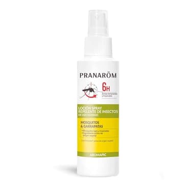 PRANAROM AROMAPIC Loción Repelente Mosquitos y Garrapatas Natural para Bebés, Niños y Embarazadas – Protección 10H con Citriodiol y Aceites Esenciales – 75ml