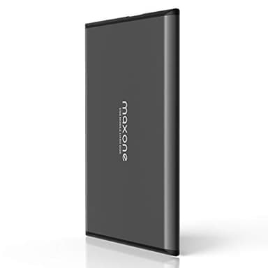Maxone Disco Duro Externo 500GB - 2.5" USB 3.0 Ultrafino Diseño Metálico HDD Portátil para Mac, PC, Laptop, Ordenador, Xbox One, PS4, Smart TV, Chromebook - Grey