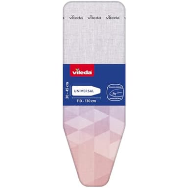 Vileda Funda para Tabla de Planchar Vileda Diamond | como Nueva | Fácil de Instalar | Acolchada | Tamaño Universal | Certificado Oeko-Tex | Color salmón