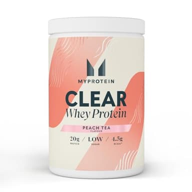 Myprotein Clear Whey Protein | Té de melocotón | 20 raciones | 20 g de proteína | Bajo en azúcar | 4,5 g de BCAA | Bebida refrescante rica en proteínas para el crecimiento y la recuperación muscular