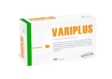 Variplus | 30 Cápsulas | Complemento Alimenticio para el Bienestar de la Circulación Venosa y Piernas Cansadas con Extractos Vegetales y Vitamina C