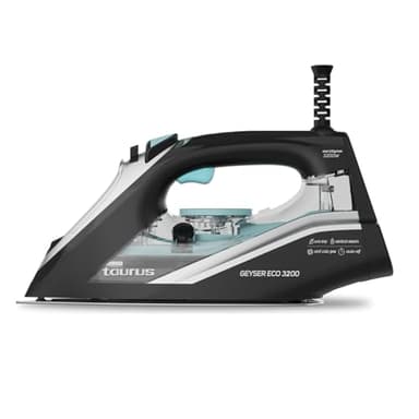 Taurus – Plancha de Vapor Geyser Eco 3200, 3200W Potencia, Golpe Vapor 220 g/min, Planchado Vertical, Regulador Temperatura, Suela Ultra X-Slide, Antical, Antigoteo, Autolimpieza, Calentamiento Rápido