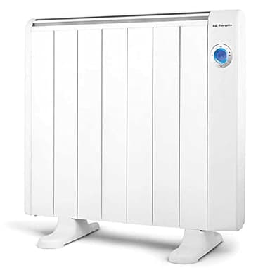 Orbegozo RRW 1300, Emisor térmico bajo consumo, 1300 W, 6 elementos reales, Aluminio, mando a distancia, WIFi, funcionamiento programable, control táctil, 3 modos control, color blanco