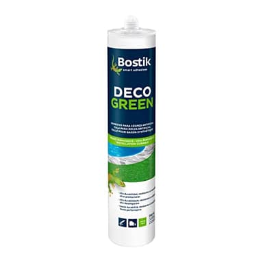 Bostik Adhesivo para Todo Tipo Materiales, césped artificial Monocomponente Deco Green de alta duración, Tecnología MSP, Verde Cartucho 290 mL