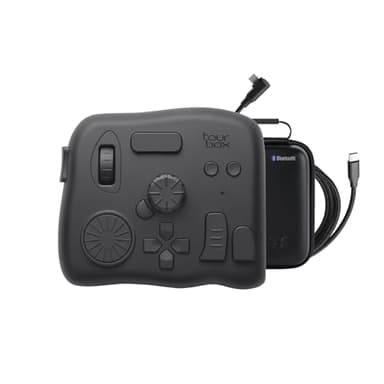 TOUR BOX Elite, Controlador de Edición de Vídeo y Fotografía, Bluetooth Teclado Personalizable de Atajos, Consola de Equipo Creativo para Photoshop Lightroom Premiere, Tableta Gráfica Windows Mac PC