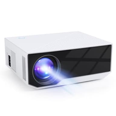 Proyector de Cine en casa Compatible con 4K: 500 lúmenes ANSI, Gran Pantalla de 300 Pulgadas para Noches de Cine y Videojuegos.