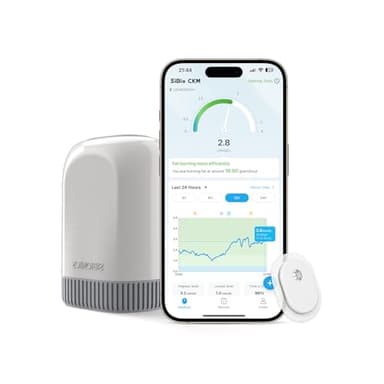 SIBIO KS3 Monitorización Continua de Cetonas (CKM), Sensor Wearable de 14 Días para Seguimiento Preciso de la Cetosis, Análisis Profesional en Tiempo Real para Dieta Cetogénica y Low-Carb