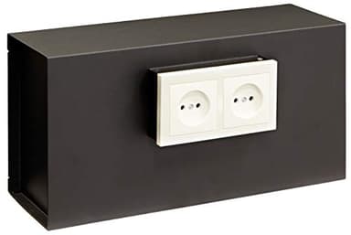 ARREGUI Socket 23000W-S1 Caja fuerte camuflada tras placa de enchufes | Caja de seguridad empotrable en pared | invisible | 20x40x13 cm, 9 L, enchufe genérico