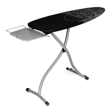 Tabla de Planchar Grande y Profesional | 130x47 cm | Plegable y Robusta | Altura Ajustable con Ruedas | Superficie XXL Ancha | Estable | ideal Centros de Planchado | Fabricada en Europa