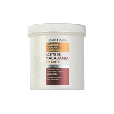 Thader Pharma Mascarilla capilar de Macadamia y Karité para Cabello Teñido, Seco o Maltratado, 700 ml