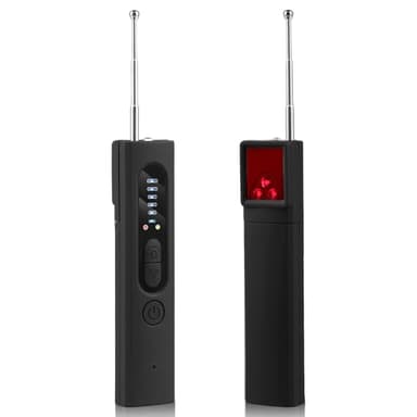 Detector de Cámaras y Micrófonos Ocultos 4 en 1, Antiespía Portátil con Detección RF, IR y Magnética – Detector de GPS y Señales Inalámbricas, Antiescucha con 5 Niveles de Sensibilidad.