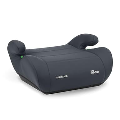 KikkaBoo Alzador Coche Niño i-UP, i-Size, 125-150 cm, Silla Coche Grupo 3, de 7 a 12 años, de 22 a 36 kg, Elevador Coche, Fácil Instalación con Cinturón, Gris