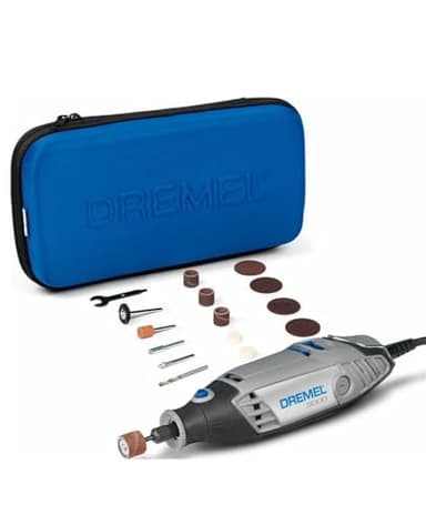 Dremel 3000 - Multiherramienta 130 W, kit con 15 accesorios y estuche, velocidad variable 10.000 - 33.000 rpm para tallar, grabar, fresar, amolar, limpiar, pulir, cortar y lijar